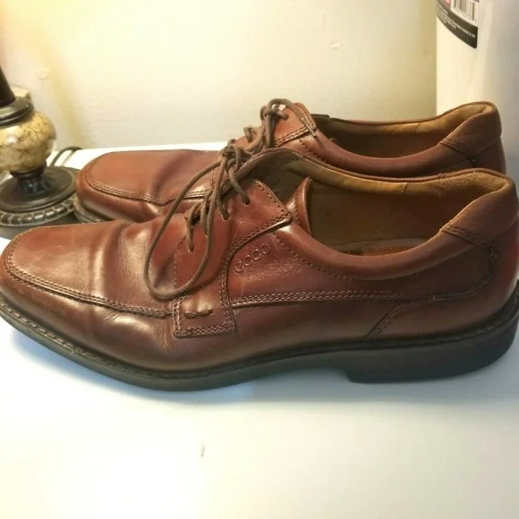 ECCO Seattle Men\'s Apron Toe Leather Oxford Shoes Brown Size 10 Excellent ECCO Men main image 4